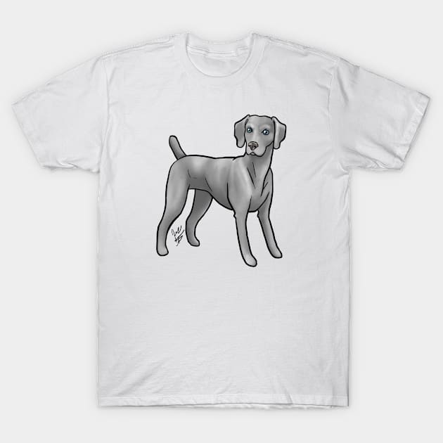 Dog - Weimaraner - Blue T-Shirt by Jen's Dogs Custom Gifts and Designs